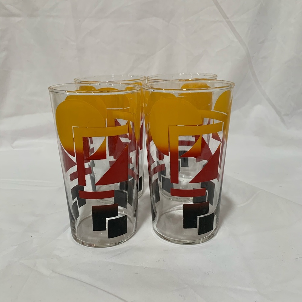 Vintage retro unique drinking glasses - Picture 2 of 8